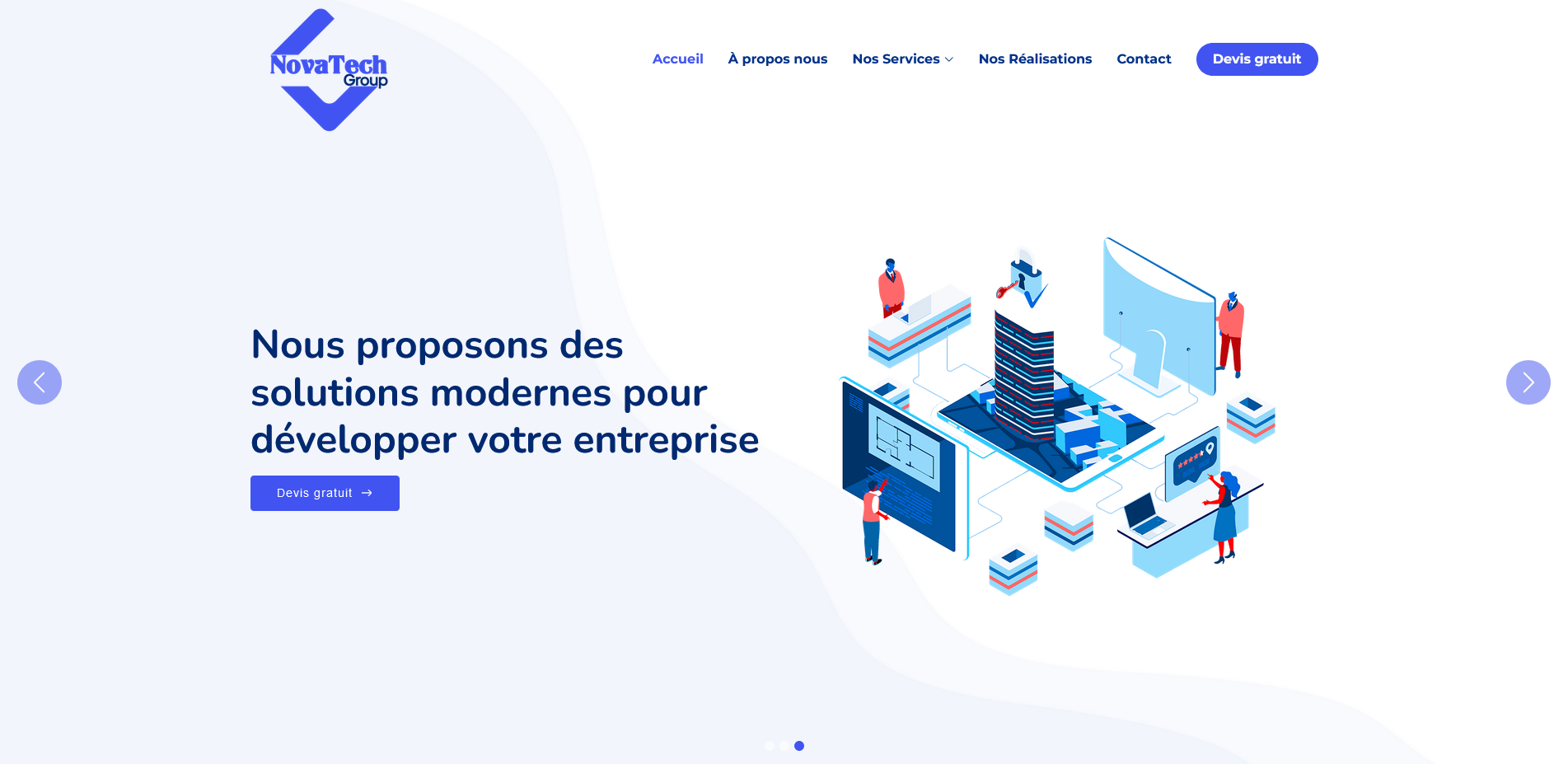 Site Web d'une Agence de développement (NOVATECH GROUP)