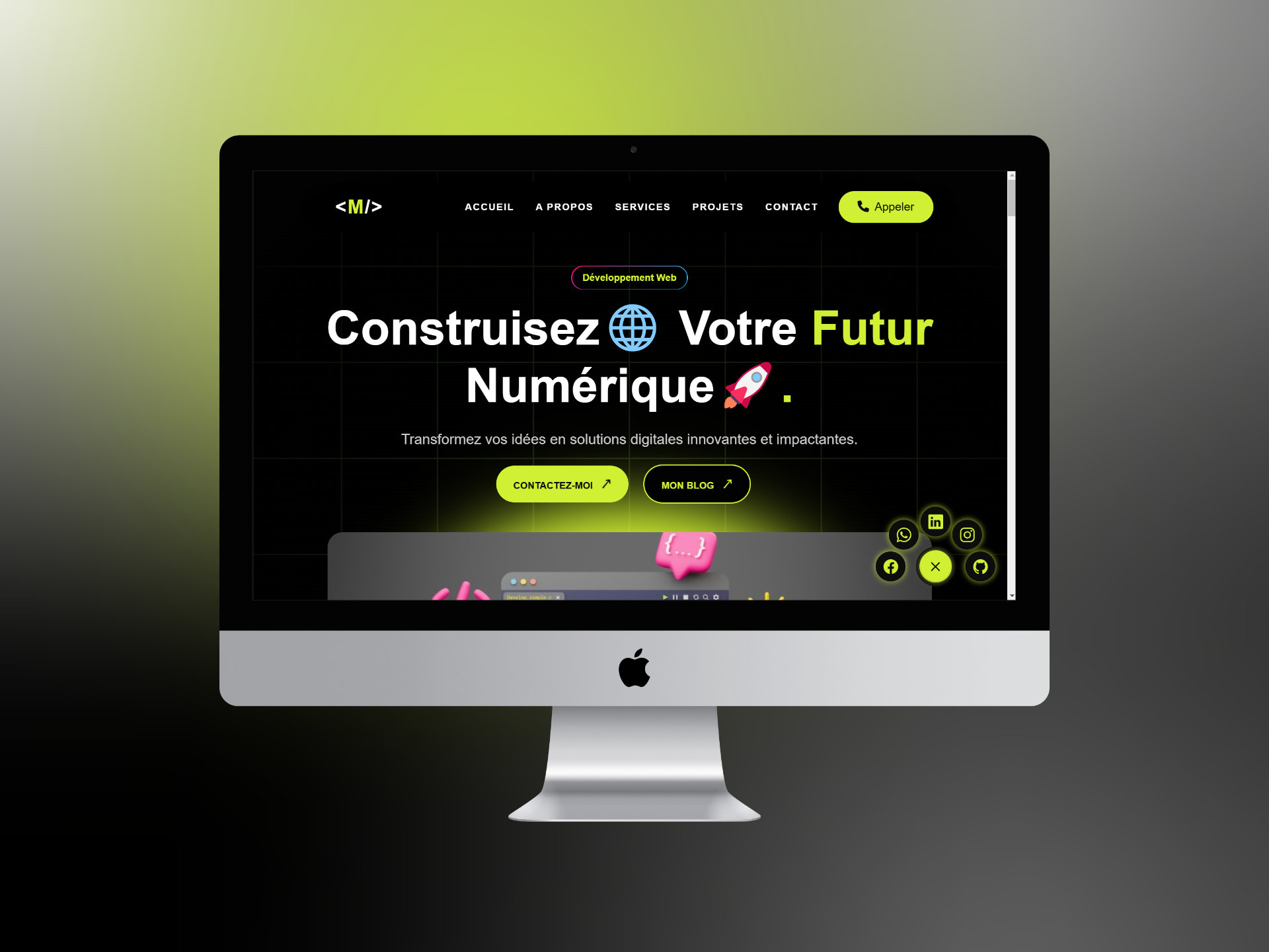 Création de mon portfolio personnel – Focus sur le design